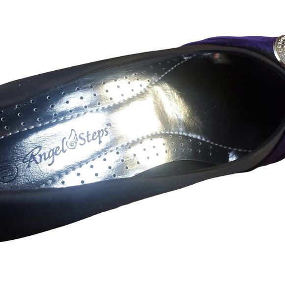 Angel Steps Black Purple Pumps Women's US Size 7.5 Dress Gothic Moon Elegant - Picture 13 of 16